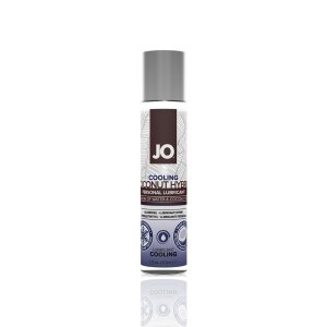 Охолоджувальна змазка-крем з кокосовою олією JO Coconut Hybrid COOLING (30 мл) біла
