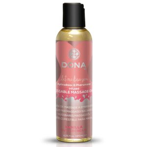 Масажне масло DONA Kissable Massage Oil Vanilla Buttercream (110 мл) можна для оральних пестощів