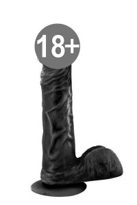 Фалоімітатор Real Body — Real Tony Black, TPE, діаметр 3,5 см