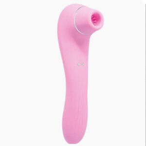 Вібратор і вакуумний кліторальний стимулятор Alive Midnight Quiver Pink - секс-грашка 2в1 SO4473