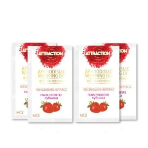 Пробник масажної олії з феромонами MAI PHEROMON MASSAGE OIL STRAWBERRY (10 мл)