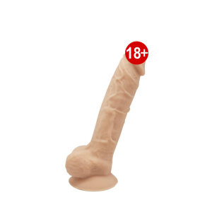 Фалоімітатор SilexD Johnny Flesh (MODEL 1 size 7in), двошаровий, силікон +Silexpan, діаметр 3,8см