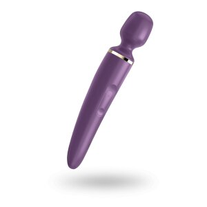 Вібромасажер Satisfyer Wand-er Woman (Purple/Gold) водонепроникний, потужний, розмір XXL SO3457