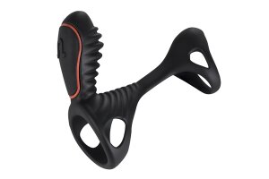 Вібронасадка на член Adrien Lastic Gladiator з пультом LRS, стимуляція клітора та точки G, 2 мотори