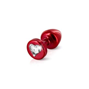 Анальна пробка Diogol Anni R Heart Red: Кристал 30мм, з кристалом Swarovsky серце D81200