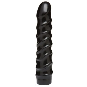 Дилдо Doc Johnson CodeBlack - 8 Inch Raging Vac-U-Lock із стимулювальним рельєфом, діаметр 3,8 см