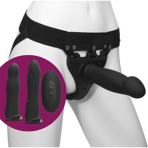 Набір для страпона з вібрацією Doc Johnson Body Extensions - BE Naughty - Black