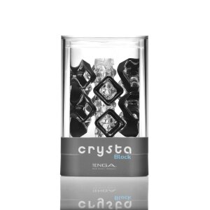 Мастурбатор Tenga Crysta Block, унікальний рельєф, стимулювальні щільні блоки, прозорий матеріал