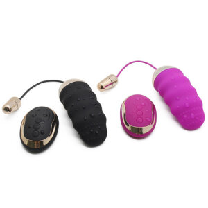 Віброяйзо вібратор на пульті з USB зарядкою Jump Egg Tenon під трусики для клітора Чорний