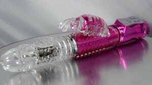 Вібратор подвійний Секс Машина Bingo Sex Machine з обертанням та поступальними рухами Рожевий