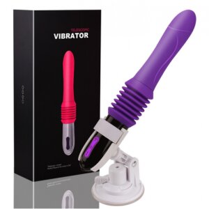 Секс-машина на присослі Telescopic VIBRATOR компактна Фіолетовий