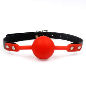 Кляп м'який силіконовий кулька Silicon Ball gag з регулюванням розміру по голові