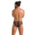 Чоловічі труси зі шнурівкою Passion 035 SLIP RICHARD XXL/XXXL Black, екошкіра, сітка